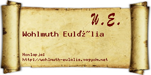 Wohlmuth Eulália névjegykártya